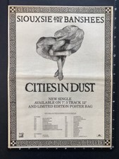 SIOUXSIE & BANSHEES - CITIES IN DUST 1985 15X11" Poster Sized Press Advert L231
