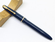 Vintage Blue Parker Slimfold Fountain Pen with 14ct Nib
