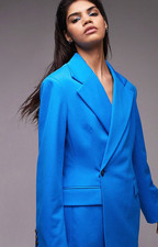Topshop Womens Blue Blazer RRP