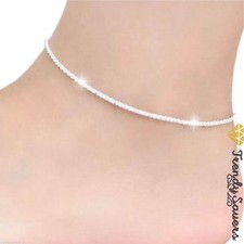 Women's Stunning Hemp Rope Sexy Silver Anklets Foot Chain Ankle Bracelet