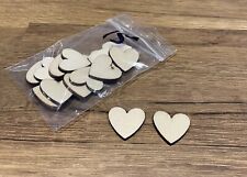 15 Small Wooden Hearts 20mm