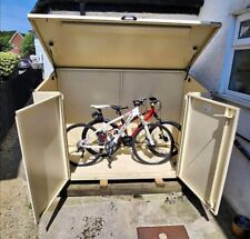 Asgard metal bike shed x3, ivory 4 BIKES CAPACITY
