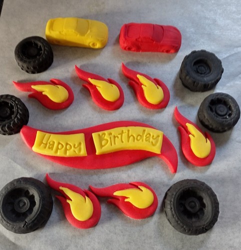 Edible hot wheels - sugar, tyre
