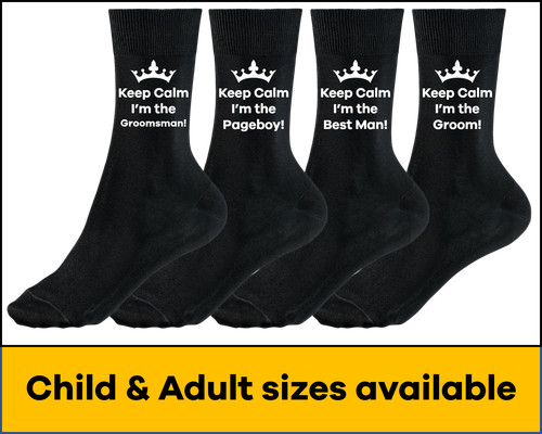Personalised keep calm socks - personalised,