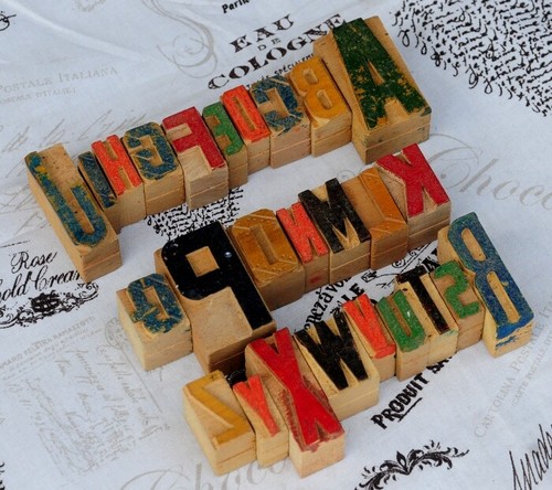 Mixed alphabet letterpress - a-z,
