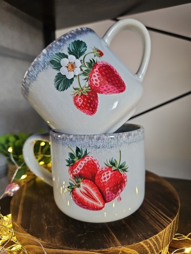 Stoneware coffee mugs set - mugs, of