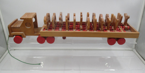 Wooden alphabet trailer - trailer, truck