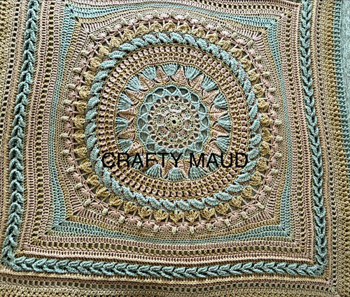 Mandala square crochet sofa - mandala,