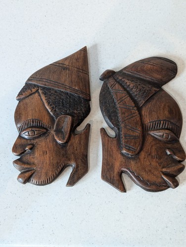 Wooden african carved wall - wooden,