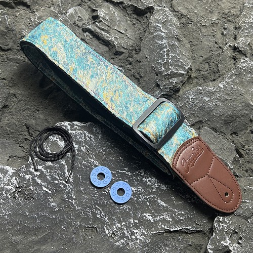 Guitar strap cyan green - guitar,
