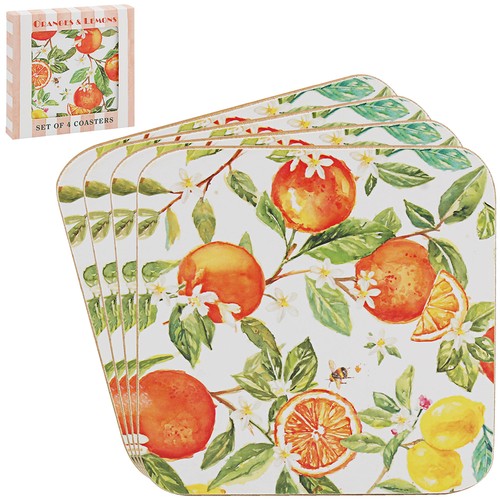 Cork coasters set oranges - cork, 4