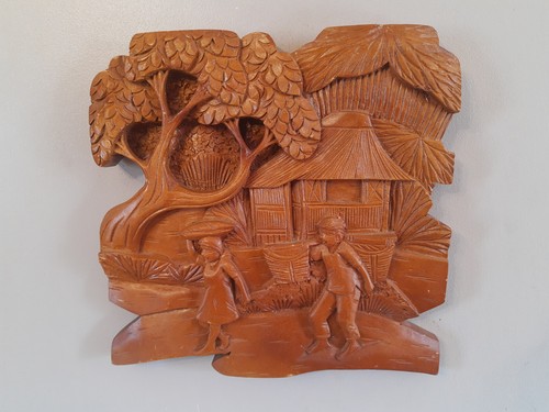 Wall hanging wood landsacpe - hanging,