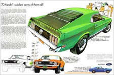 13x19 1970 Ford Mustang Mach 1