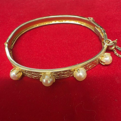 Vintage gold tone hinged - tone,