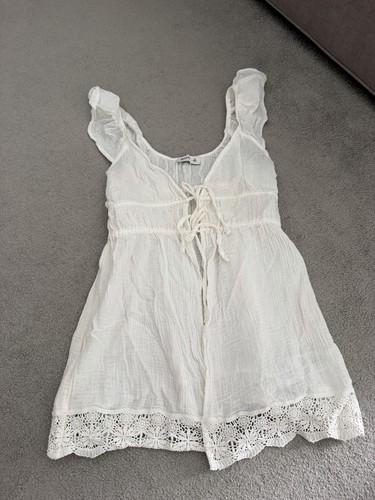 Hollister white gauze - white,