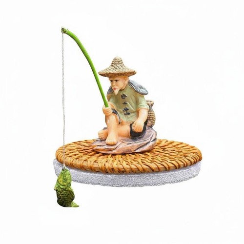Floating fisherman figurine - fisherman,
