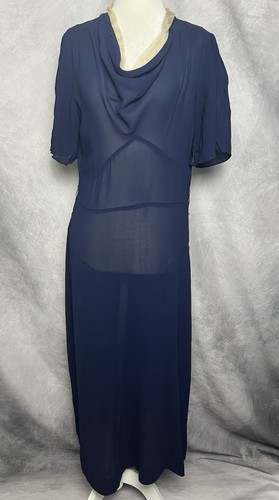 Vintage 1930s 1940s - navy, blue