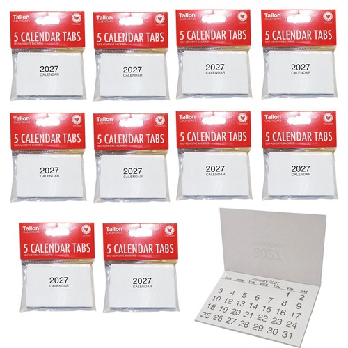 2027 mini calendar tabs - mini, pack