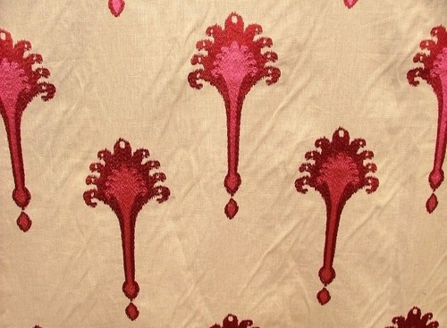 Ikat embroidered curtain - ikat,