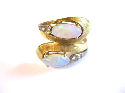 Ring gold 585 with opals - gold,