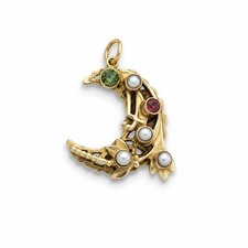 Vintage Crescent Moon Charm