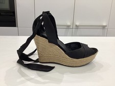 UGG black leather platform