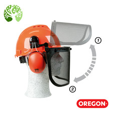 OREGON Yukon Chainsaw Safety Helmet Combination - Earmuffs & Mesh Visor. 562412