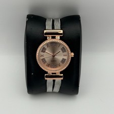 Avon Ladies Quartz Watch Crystal Accents Dial Mesh Strap Working 28mm 6 Inches