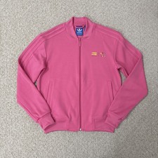 Adidas Jacket Mens Small Pink Pharrell Williams Bomber Tracksuit Track Top Retro