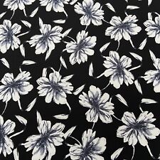  FS588 Black Floral Print