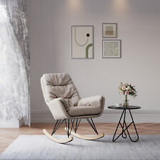 Morden Design inspiration Relaxing Oak rocking chair Armchair with Backrest