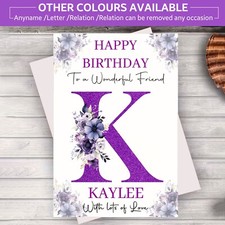 Personalised Birthday Card Female Mum Daughter Sister Friend Nan Gift For Her