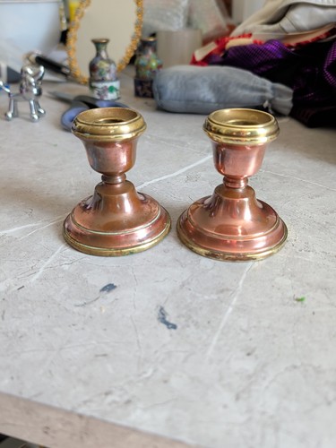 Pair mid century brass - century,