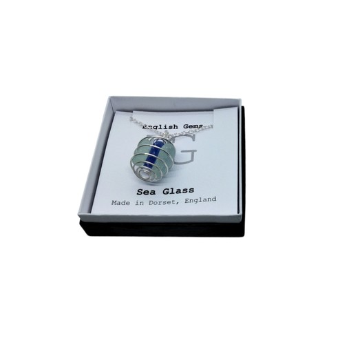 Sea glass spiral cage - in,