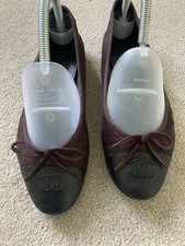 Metallic Purple Goatskin Chanel Ballet Flats