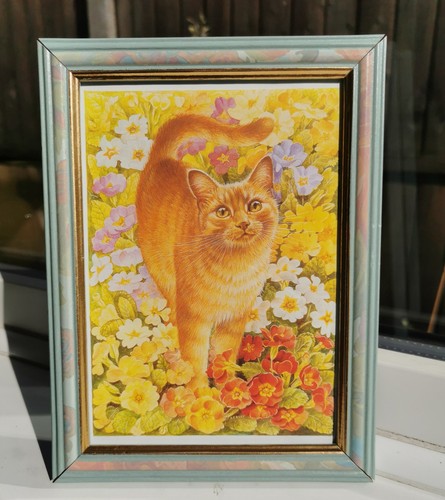 Vintage ginger cat print with - ginger,