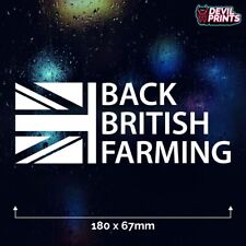Back British Farming Vinyl Decal Sticker Farm Agri Tractor Farmer 4x4 UK United
