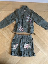 Pampolina Girls Skirt and Jacket Set Olive Green Color Size 92 (2T) Toddler Gift