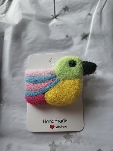 Needle felted brooch - needle,