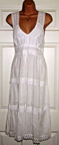White cotton lace - white,