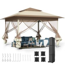 Pop Up Gazebo 13x13ft with 4