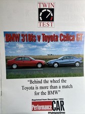 Toyota Celica GT V BMW 318iS Car Sales Info Review Brochure Frameable From 1992
