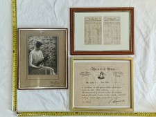 3 framed violin ephemera stage