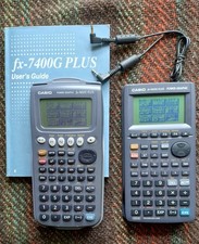 2x Casio FX-7400G Plus Power Graphic Calculator with Manual, Data Transfer Cable