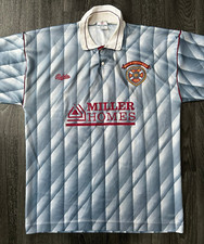 Original Authentic Bukta Heart of Midlothian Hearts 1990/1991 Away Shirt Mens M