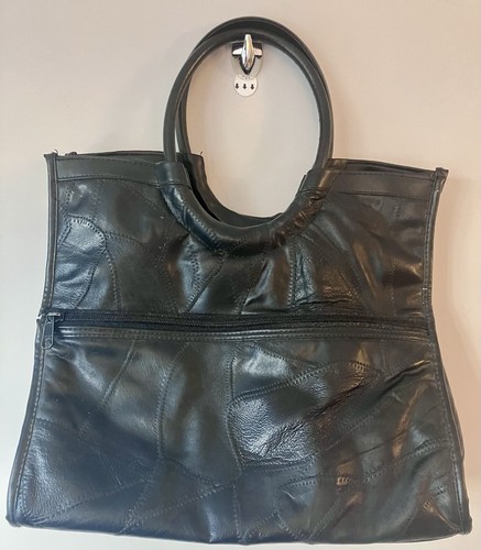 1990 patchwork leather tote - patchwork,