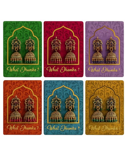 What jhumka earring - earring, cards