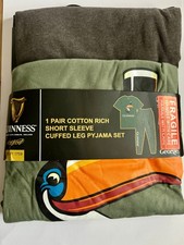 Guinness Mens Toucan Pyjama Set Pjs Loungewear Beer George Cotton Beer XXL 2XL