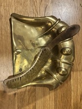 Brass Vintage Table Brush and Crumb Tray Pan Stand Silent Butler