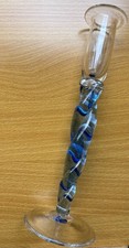 Studio Glass Blue Twisted Stem